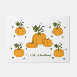 Romantische sinaasappel pompoenoogst deurmat