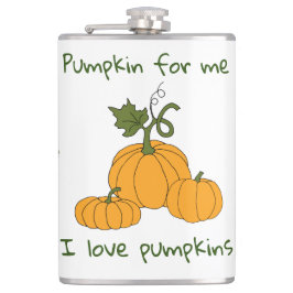 Romantische sinaasappel pompoenoogst heupfles