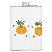 Romantische sinaasappel pompoenoogst heupfles (Achterkant)