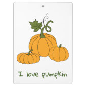 Romantische sinaasappel pompoenoogst klembord (Achterkant)