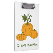 Romantische sinaasappel pompoenoogst klembord (Rechts)