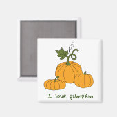 Romantische sinaasappel pompoenoogst magneet (Voorkant / Achterkant)