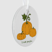 Romantische sinaasappel pompoenoogst ornament (voorkant)