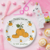 Romantische sinaasappel pompoenoogst papieren bordje (Feest)
