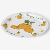 Romantische sinaasappel pompoenoogst papieren bordje (Gekanteld)