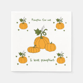 Romantische sinaasappel pompoenoogst servet