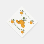 Romantische sinaasappel pompoenoogst servet (Hoek)