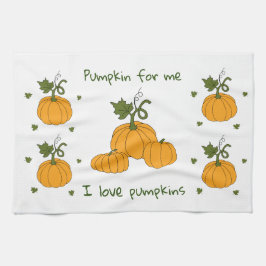 Romantische sinaasappel pompoenoogst theedoek