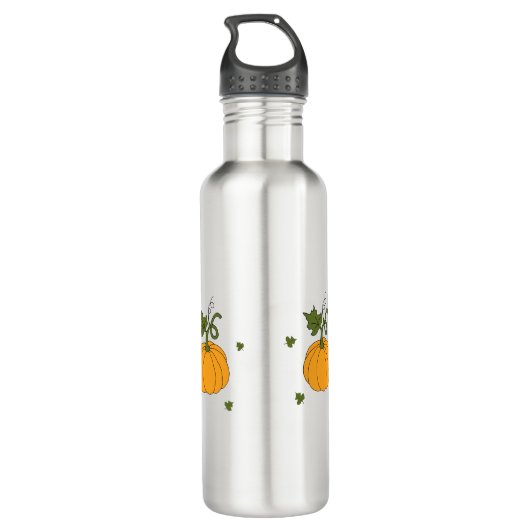 Romantische sinaasappel pompoenoogst waterfles  (Achterkant)