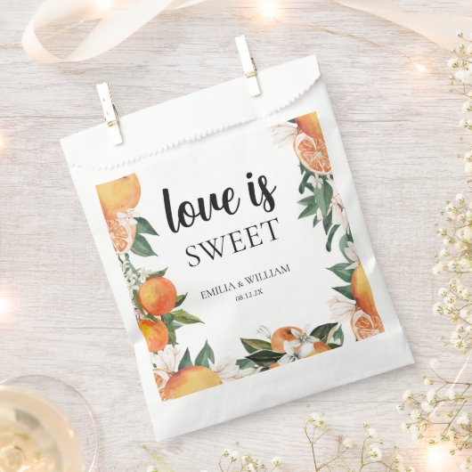 Romantische Sinaasappels Citrus bruiloft Bedankzakje (Geknipt)