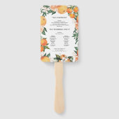 Romantische Sinaasappels Citrus bruiloft Handwaaier (Achterkant)