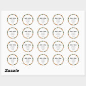 Romantische Sinaasappels Citrus bruiloft Ronde Sticker (Vel)