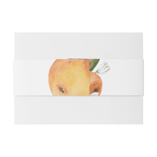 Romantische Sinaasappels Citrus bruiloft Uitnodigingen Wikkel (Achterkant Voorbeeld)