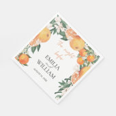 Romantische Sinaasappels Citrus Huwelijkscocktail Servet (Hoek)