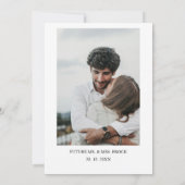 Romantische Sinaasappels Trouwfoto Sla de datum op Kaart (Achterkant)