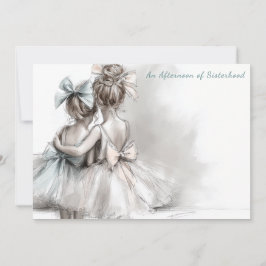 Romantische Sister Day Tea Afternoon Uitnodiging