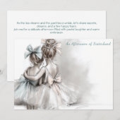 Romantische Sister Day Tea Afternoon Uitnodiging (Voorkant / Achterkant)