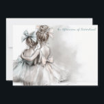 Romantische Sister Day Tea Afternoon Uitnodiging<br><div class="desc">Host een oprechte Zuster Dag thee met deze romantische pastel illustratie. Twee zussen lopen hand in hand in sierlijke tutu-rokken - het perfecte ontwerp voor theefeesten,  zusterverjaardagen of vriendschapsvieringen. Volledig bewerkbaar om aan uw eventgegevens te voldoen.</div>