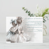 Romantische Sister Day Tea Afternoon Uitnodiging (Staand voorkant)