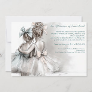 Romantische Sister Day Tea Afternoon Uitnodiging