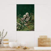 Romantische Skelet Koppel Print – Gotische Liefde (Keuken)