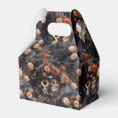 Romantische skeletten kussen Gotische schedels bru Bedankdoosjes (Voorkant Zijde)