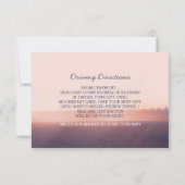 romantische slingerlichtjes boom bruiloftsreceptie kaart (Achterkant)