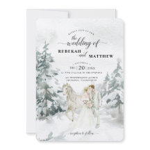 Romantische Snowy Winter Forest Waterverf