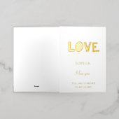 Romantische Solid Love Quote Folie Wenskaart (Buiten Laag)