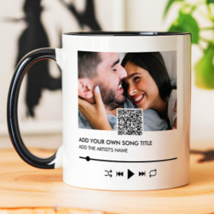 Romantische Song Titel & Artiest Muziekspeler Mok