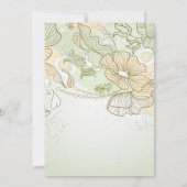 Romantische Soulmate Hart Groene Bloemen Huwelijk Kaart (Achterkant)