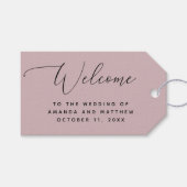 Romantische Spring gedempt Roos Quartz bruiloft we Cadeaulabel (Voorkant (Horizontaal))