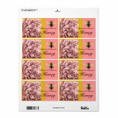 ROMANTISCHE SPRINGSTROOM VLOEIT HONIJNBEE, BEEKEEP ETIKET (Full Sheet)