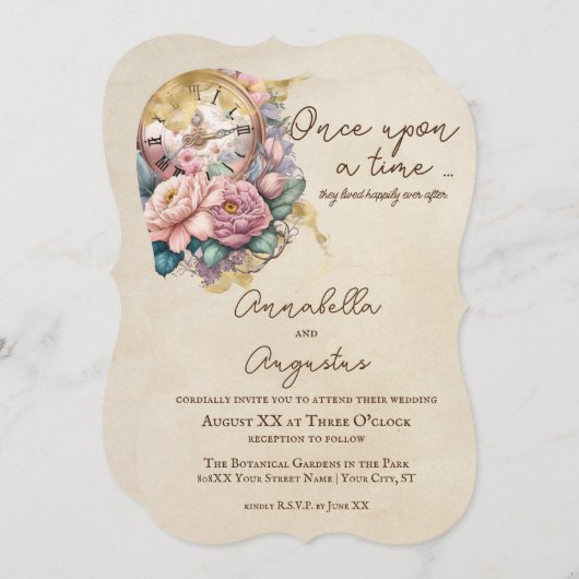 Romantische  sprookje kaart (Voorkant / Achterkant)