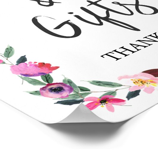 Romantische sprookjesbloesem krans kaarten & cadea poster (Hoek)