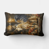 Romantische Sprookjesbos Eenhoring Met Vleugels Kussen (Voorkant)