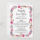 Romantische sprookjeskrans uitwisselingsceremonie kaart (Voorkant)