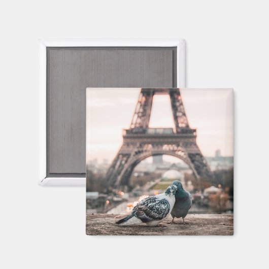 Romantische stad Parijs Magneet (Voorkant / Achterkant)