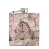 Romantische Steampunk | Antiek Vintage Ephemera Heupfles (Voorkant)