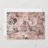 Romantische Steampunk | Antiek Vintage Ephemera Kaart (Achterkant)