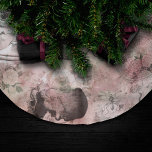 Romantische Steampunk | Antiek Vintage Ephemera Kerstboom Rok<br><div class="desc">90 jaar gekrompen, helemaal opgegroeid! Feminine, verfijnd Victoriaans tijdperk met een schouderklopje met steampunk naadloos patroon met dystopian cogwielers, fietsen, schedel, uil, telescoop en nog veel meer op een zachte romantische milleniumroze roze roze roze achtergrond. Dit abstracte ontwerp uit de jaren '90 is voorzien van een prachtig palet dat een...</div>