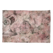Romantische Steampunk | Antiek Vintage Ephemera Kussensloop (Achterkant)