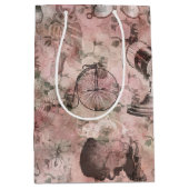 Romantische Steampunk | Antiek Vintage Ephemera Medium Cadeauzakje (Voorkant)