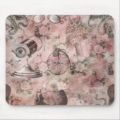 Romantische Steampunk | Antiek Vintage Ephemera Muismat (Voorkant)