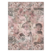 Romantische Steampunk | Antiek Vintage Ephemera Tafelkleed (Voorkant)