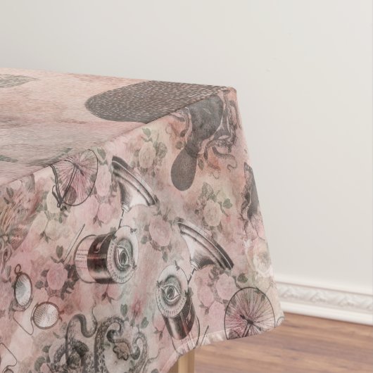 Romantische Steampunk | Antiek Vintage Ephemera Tafelkleed (Voorbeeld)