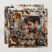 Romantische steampunk gepersonaliseerde bruiloft (Voorkant / Achterkant)