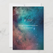 Romantische ster verlicht hemel bruiloft kaart (Achterkant)