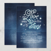 Romantische sterren bruids douche uitnodiging (Voorkant / Achterkant)
