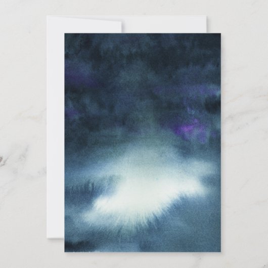 Romantische Sterren Navy Blue Silver Vrijgezellenf Kaart (Achterkant)